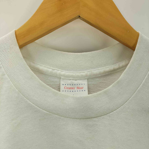 Center Star 90S USA製 シングルステッチ プリント クルーネック半袖Tシャツ メンズ JPN:L