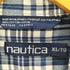 ノーティカ NAUTICA 90S ロゴ刺繍 チェック柄 ボタンダウン 長袖シャツ メンズ JPN:XL