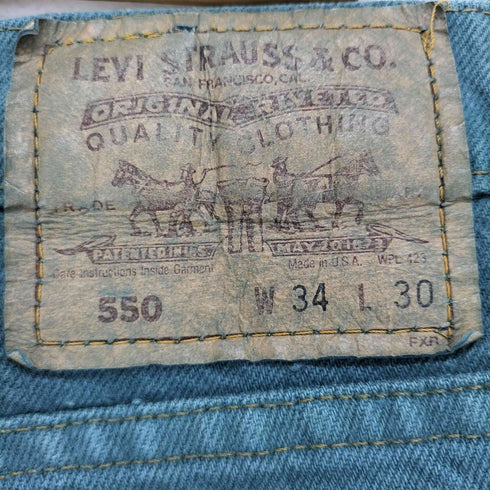 リーバイス Levis 550 後染め グリーン メンズ W34L30