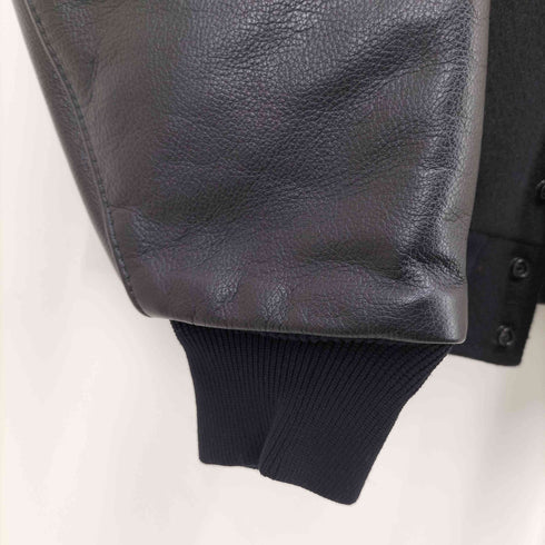 バンソン VANSON 袖レザー切替 ワッペンデザインスタジアムジャンパー メンズ 38