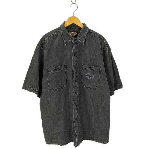 ハーレーダビッドソン HARLEY-DAVIDSON 90s-00s ロゴ刺しゅう デニムシャツ メンズ JPN:XXL