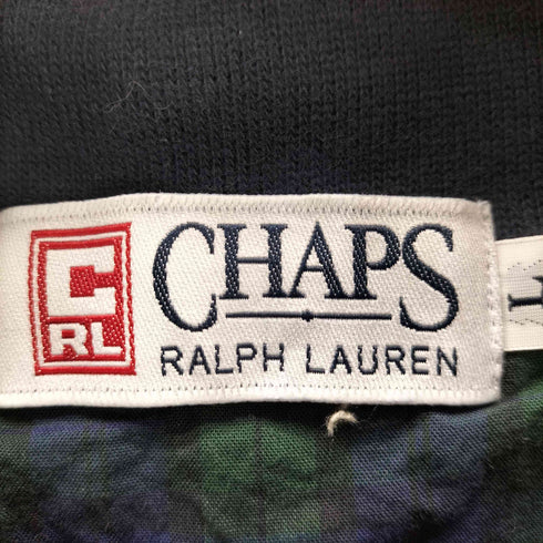 チャップスラルフローレン CHAPS RALPH LAUREN 胸ポケット 裏地ブラックウォッチ ハイネック スウェット メンズ JPN:L