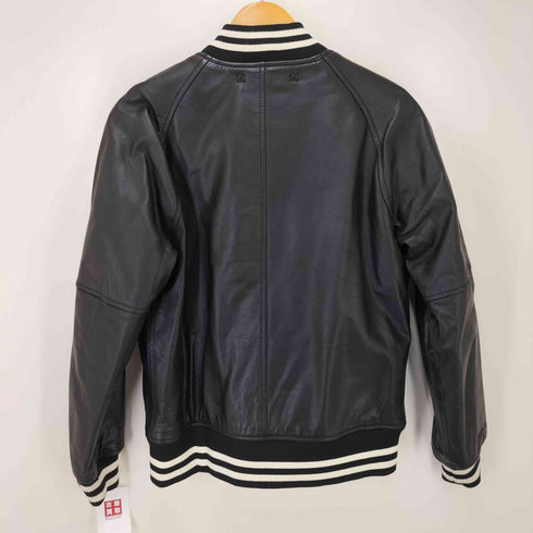 アヴィレックス AVIREX 14AW COW ZIP-UP STADIUM JACKET ジップアップ スタジアムレザージャケット メンズ import:M