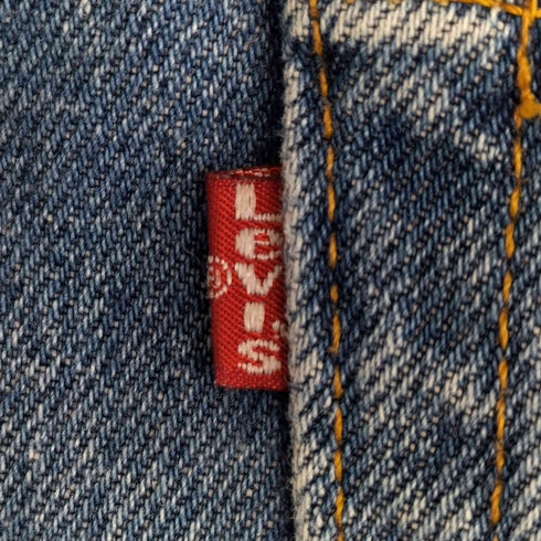 リーバイス Levis ボタン裏544 脇割 黒×オレンジステッチ ボタンフライ デニムパンツ レディース