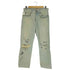 ゴールデングース GOLDEN GOOSE effect text-print straight-leg jeans プリント ダメージ ジーンズ デニム メンズ 30