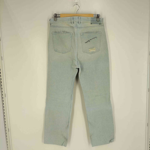 ゴールデングース GOLDEN GOOSE effect text-print straight-leg jeans プリント ダメージ ジーンズ デニム メンズ 30