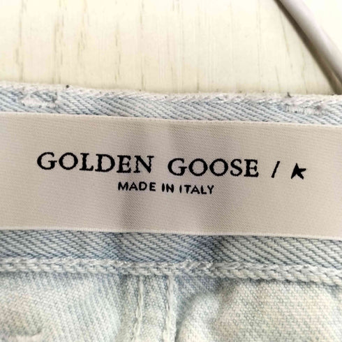 ゴールデングース GOLDEN GOOSE effect text-print straight-leg jeans プリント ダメージ ジーンズ デニム メンズ 30