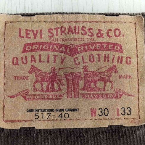リーバイス Levis 517 コーデュロイ ブーツカットパンツ メンズ W30 L33