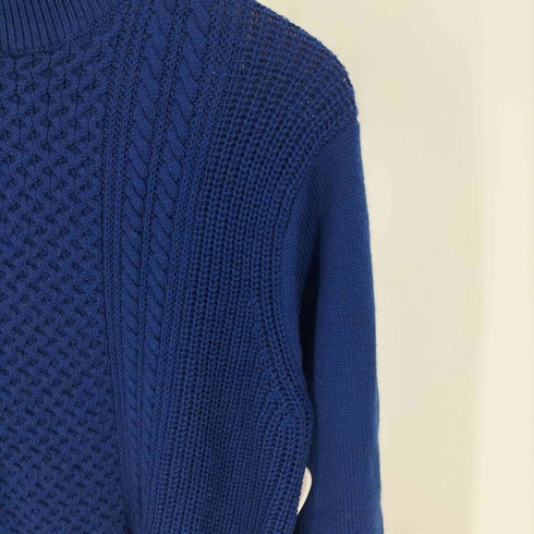 エディフィス EDIFICE 22aw Biella Yarn ビエラ ヤーン 7ゲージ ケーブル モックネック ニット メンズ JPN:M
