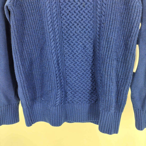 エディフィス EDIFICE 22aw Biella Yarn ビエラ ヤーン 7ゲージ ケーブル モックネック ニット メンズ JPN:M