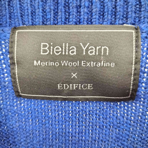 エディフィス EDIFICE 22aw Biella Yarn ビエラ ヤーン 7ゲージ ケーブル モックネック ニット メンズ JPN:M