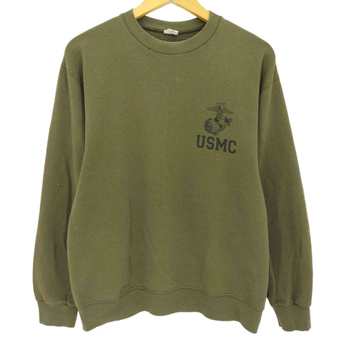90s USA製 USMC アメリカ軍 クルーネックスウェット メンズ