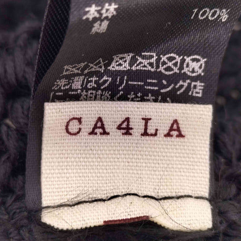 カシラ CA4LA コットン ケーブル編みニット帽 レディース