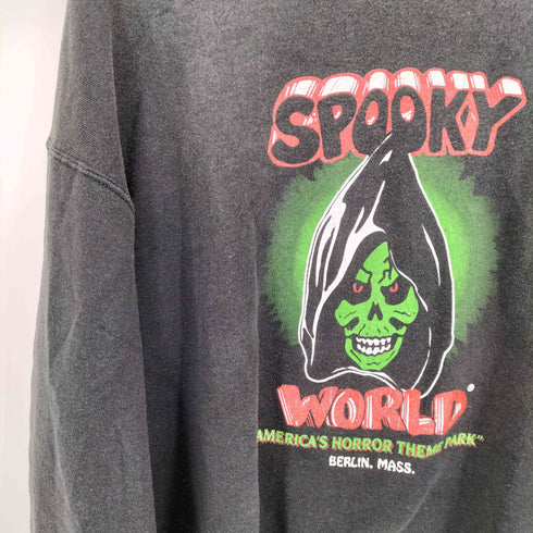 フルーツオブザルーム FRUIT OF THE LOOM 90S USA製 SPOOKY WORLD プリント スウェット メンズ import:XL