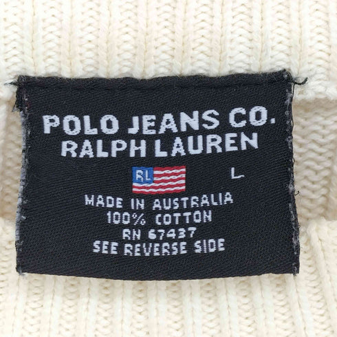 ポロジーンズ RL POLO JEANS CO. ロゴワッペン リブ編み ニット セーター メンズ import:L