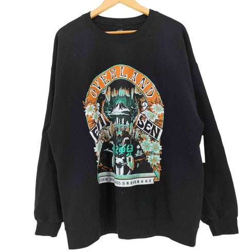 ヱビセンスケートボーズ Evisen skateboards OVERLAND プリント 裏起毛 スウェット トレーナー メンズ import:XL