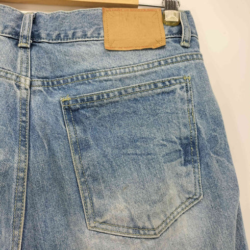 LMOOD Max Wide Denim Storm Bule ペイント ワイド ストレート デニム パンツ メンズ JPN:46