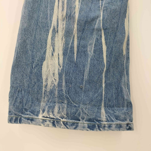 LMOOD Max Wide Denim Storm Bule ペイント ワイド ストレート デニム パンツ メンズ JPN:46