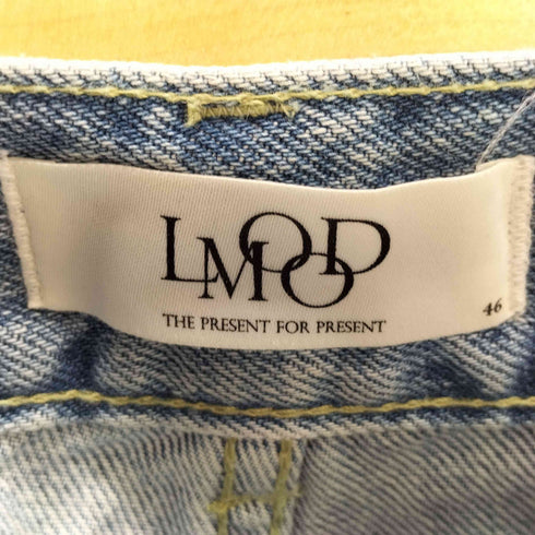 LMOOD Max Wide Denim Storm Bule ペイント ワイド ストレート デニム パンツ メンズ JPN:46