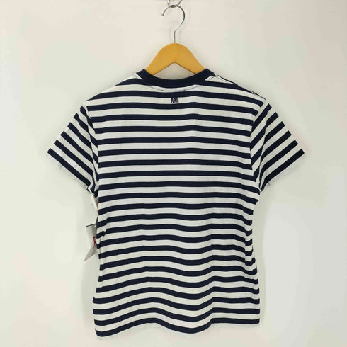 アミアレクサンドルマテュッシ AMI ALEXANDRE MATTIUSSI 刺繍ロゴ ボーダー 半袖Tシャツ メンズ S