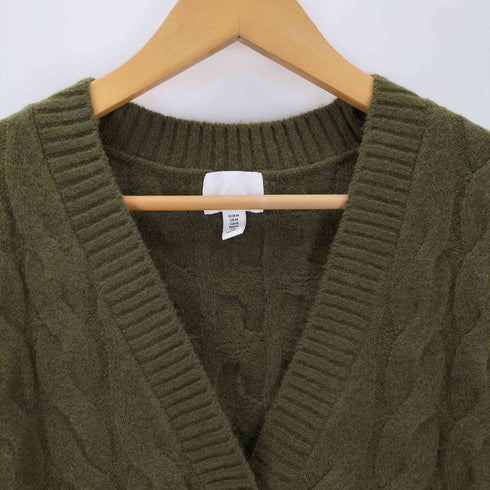 エイチアンドエム H&M ケーブルニットカーディガン レディース import:M