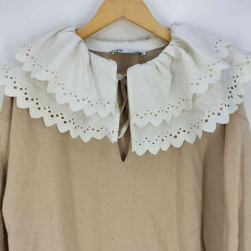 ザラ ZARA フリルカラー ニットワンピース レディース XS-S