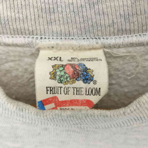 フルーツオブザルーム FRUIT OF THE LOOM 90S フロントプリント ラグランスウェット メンズ import:XXL