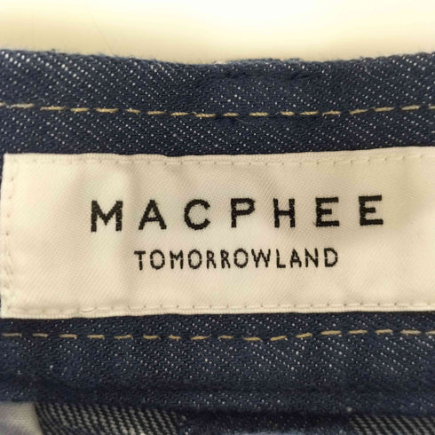 マカフィー MACPHEE 24SS リアクティブデニム タックテーパードパンツ レディース 36