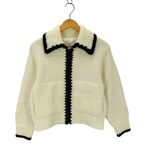 ザラ ZARA ピーターパンカラー ニットカーディガン レディース 11-12
