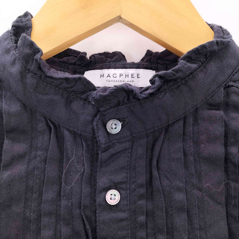マカフィー MACPHEE ビンテージローン スタンドカラーブラウス レディース 36