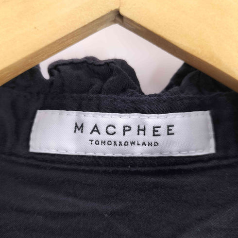マカフィー MACPHEE ビンテージローン スタンドカラーブラウス レディース 36