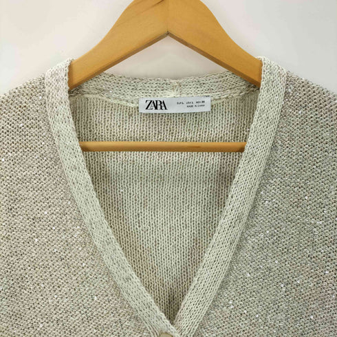 ザラ ZARA ラメニットカーディガン レディース import:L