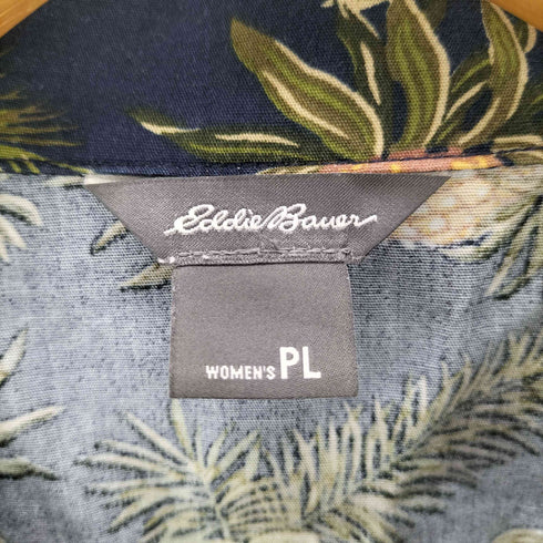 エディーバウアー Eddie Bauer パイン柄シャツワンピース レディース