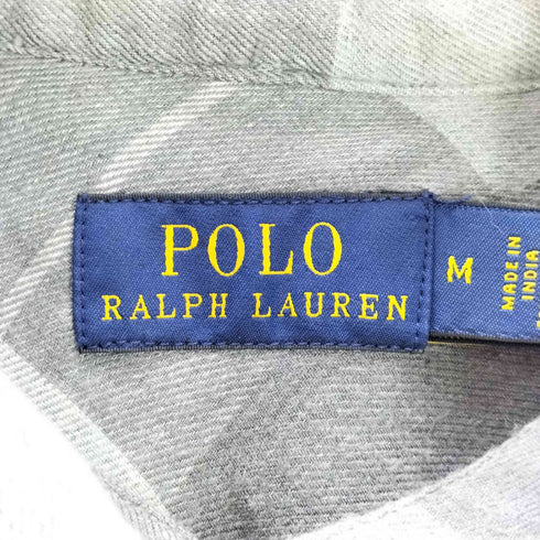 ポロラルフローレン POLO RALPH LAUREN チェックボウタイギャザーブラウス レディース M