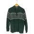 エルエルビーン L.L.Bean 総柄 ハーフジップ コットンニット メンズ JPN:L