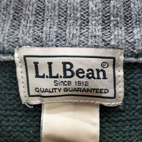 エルエルビーン L.L.Bean 総柄 ハーフジップ コットンニット メンズ JPN:L