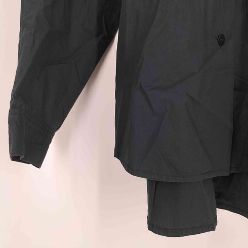 イッセイミヤケ ISSEY MIYAKE バックベルト 刺繍 デザイン 変形シャツ レディース