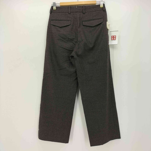 マーガレットハウエル MARGARET HOWELL 20AW FINE FLANNEL 千鳥格子 1タック ウールスラックスパンツ レディース JPN:1
