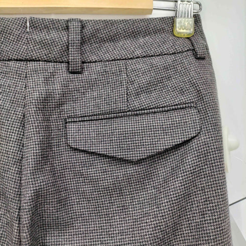 マーガレットハウエル MARGARET HOWELL 20AW FINE FLANNEL 千鳥格子 1タック ウールスラックスパンツ レディース JPN:1