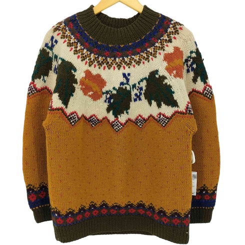 ギャップ Gap 90S OLD HANDKNIT ハンドニット ノルディック ニット レディース import:M