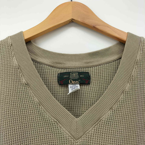 オービス ORVIS 90S Vネック リブ コットン ベスト メンズ import:L
