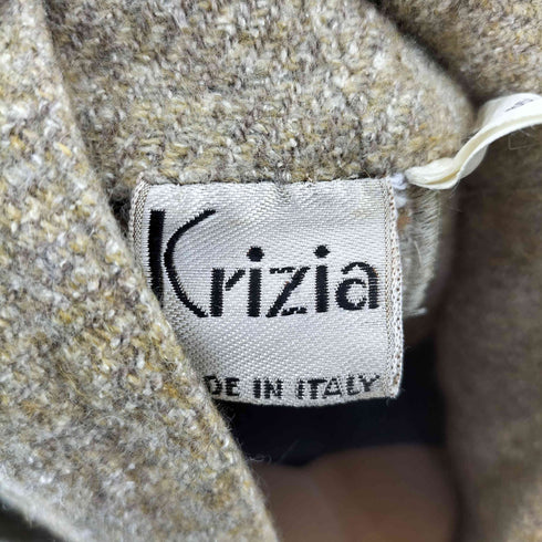 クリツィア KRIZIA イタリア製 ウールシルク スタンドカラーコート レディース