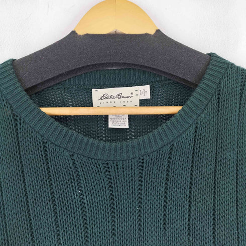 エディーバウアー Eddie Bauer 90-00S MADE IN USA 総柄 コットンニット メンズ JPN:XL