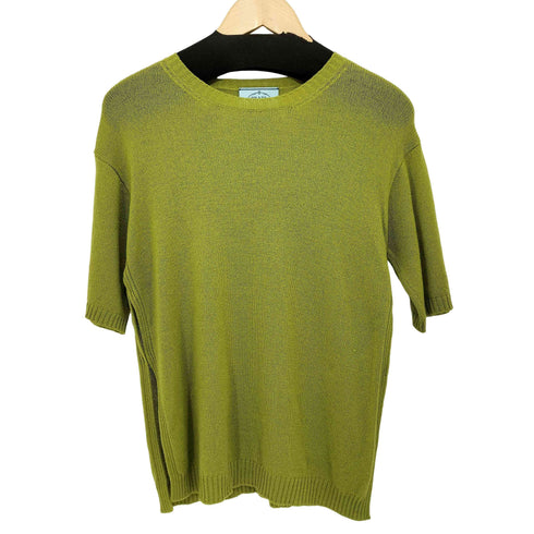 プラダ PRADA サイドスリット カシミヤニット レディース 38