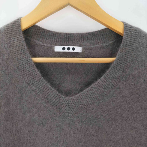 スリードッツ three dots Vネック ウールニット レディース S