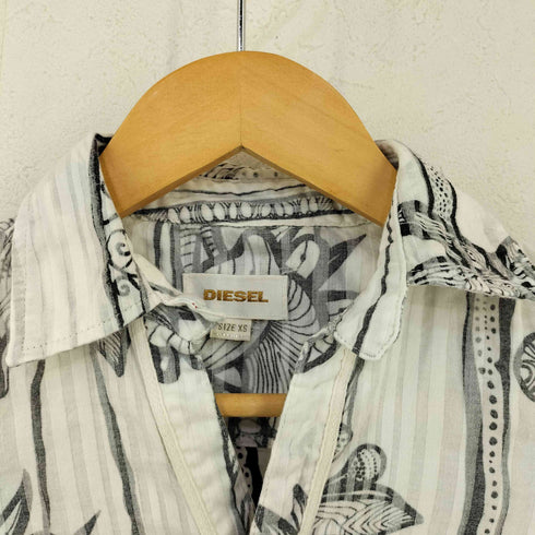 ディーゼル DIESEL 総柄 開襟シャツ レディース import:XS