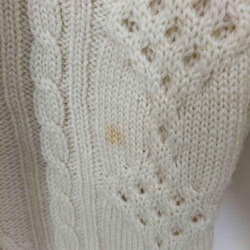 バーバリーズ BURBERRYS イングランド製ロゴ刺繍ケーブル編みニット メンズ 42
