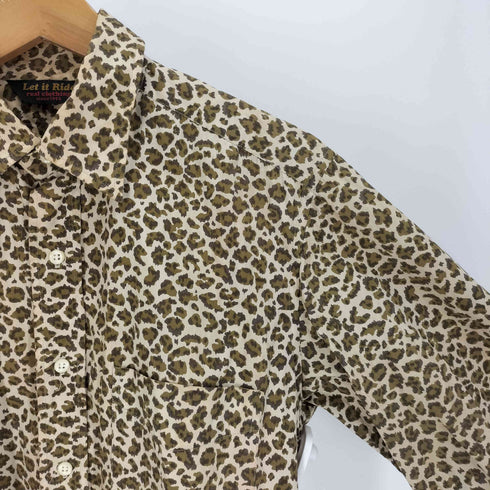 レットイットライド Let it Ride レオパード 総柄 レギュラーカラー シャツ メンズ import:M