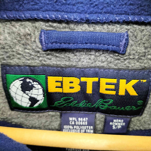 エディーバウアー Eddie Bauer EBTEK POLATEC 90S USA製 ジップアップ フリースジャケット メンズ import:S