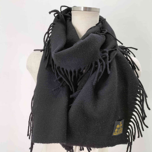 グレンプリンス Glen Prince スコットランド製 LAMBSWOOL フリンジマフラー レディース